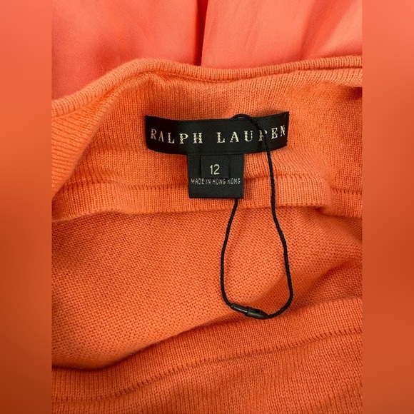 Ralph Lauren Asymmetrical Silk Cashmere Midi Dress 90s Fairy Handkerchief Hem 12 - Picture 6 of 9